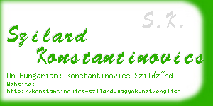 szilard konstantinovics business card